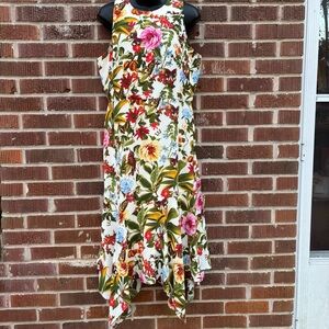 Liz Claiborne Floral Sleeveless Back zipper Fully lined Sheath Dress Size 8